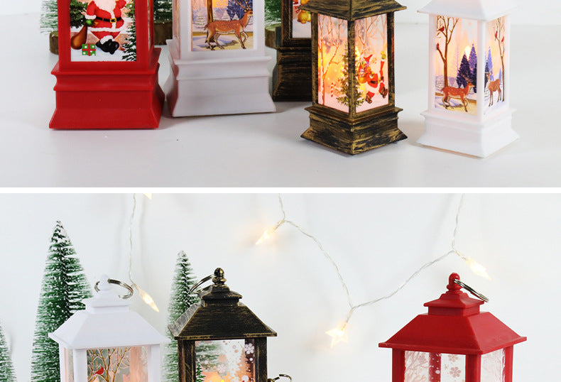 Christmas Wind Lamp Candle | Small Night Lamp with Snowman for Table & Desktop Decor