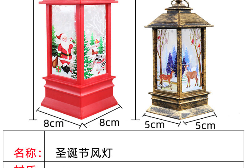 Christmas Wind Lamp Candle | Small Night Lamp with Snowman for Table & Desktop Decor