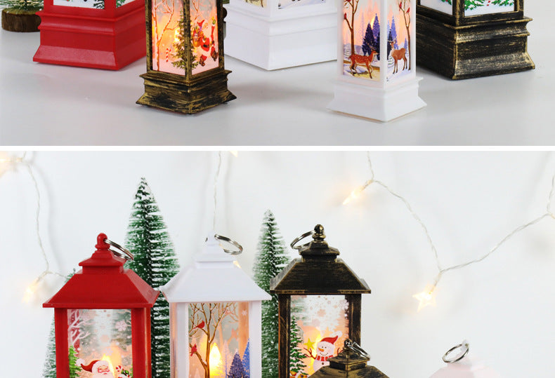 Christmas Wind Lamp Candle | Small Night Lamp with Snowman for Table & Desktop Decor