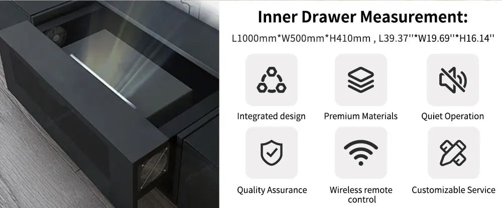 2025 MAX 120 inch Intelligent Laser TV Projector Screen TV Cabinet+Motorized Floor Rising UST Projection Screen For Home Theater