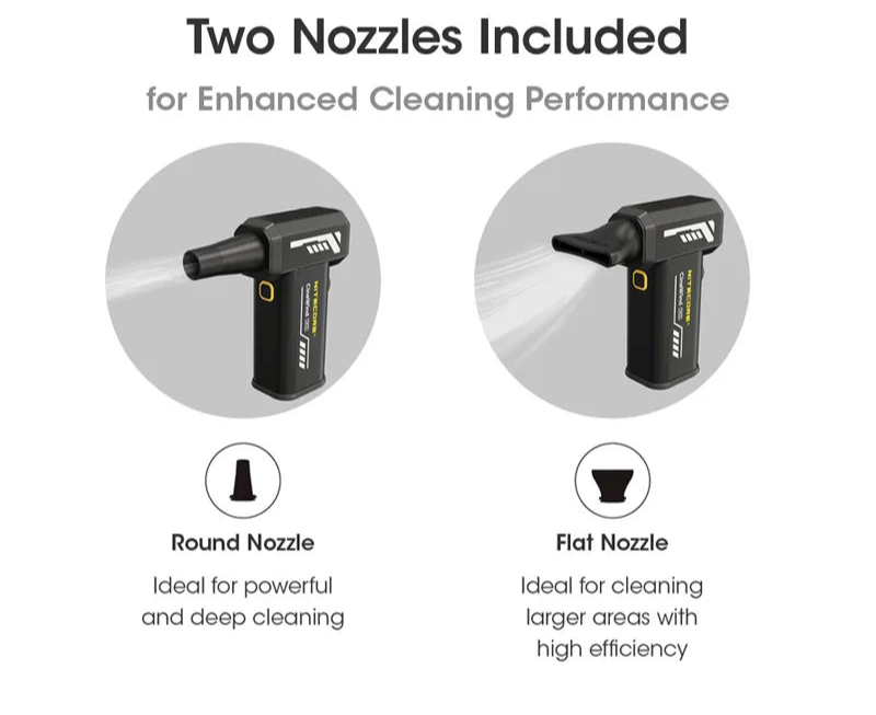 NITECORE CW20 Portable Multipurpose Pocket Fan, Stepless Speed Wind Blower for Photography, Video, Camping & More