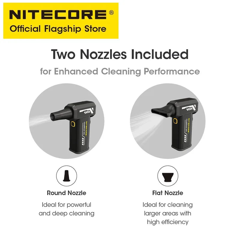 NITECORE CW20 Portable Multipurpose Pocket Fan, Stepless Speed Wind Blower for Photography, Video, Camping & More