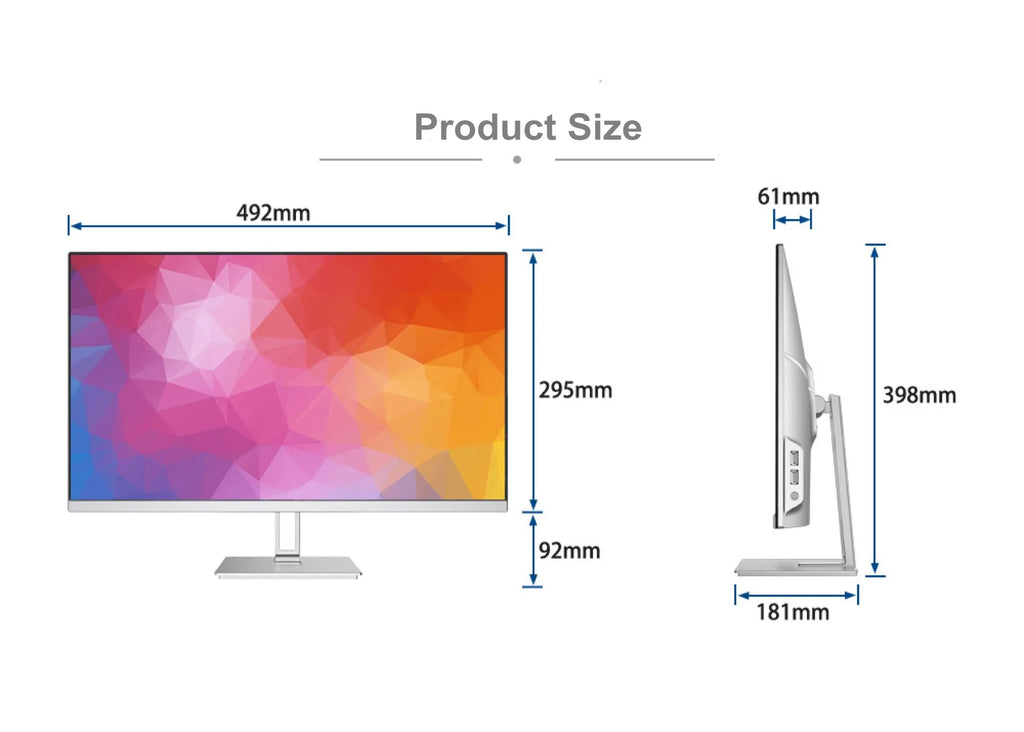 22 inch Office Win10 system All in one PC CPU I3 I5 I7 I9 DDR3 DDR4 RAM touchscreen all in one SSD HDD AIO desktop computer game
