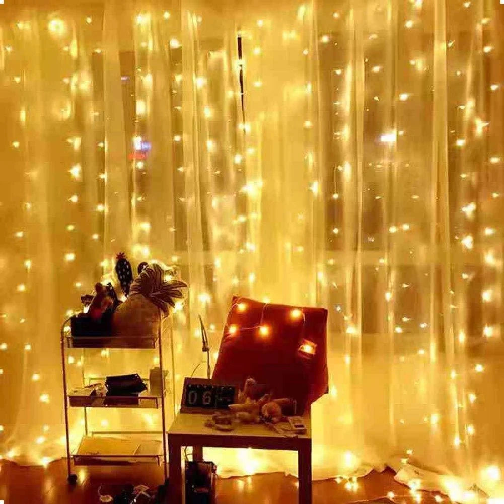 Christmas Lights Curtain Garland - Festive Home Decorations & Ornaments for Merry Christmas 2024, and Xmas Gifts