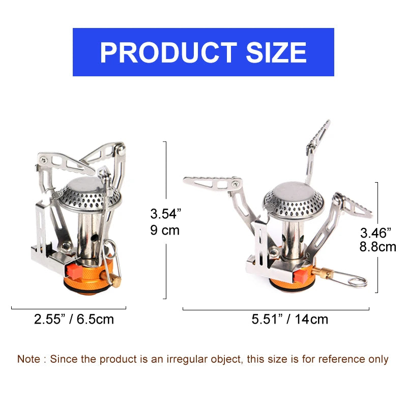 Widesea Foldable Camping Gas Stove and Heater - One-Piece Outdoor Burner for Picnics, Survival, and Kitchen Equipment