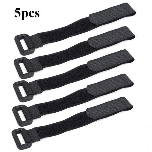 5PCS Bicycle Handlebar Strap Holder - Universal Nylon Tie Straps for Flashlight & Accessory Attachmen