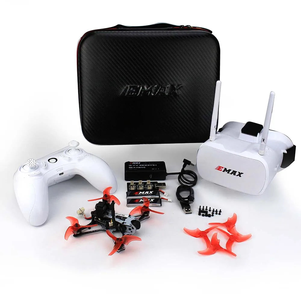 EMAX Tinyhawk II Freestyle FPV Racing Drone Kit - 2S Quadcopter with RunCam Nano2, 37CH VTX, 25/100/200mW, FrSky Receiver, Goggles Included