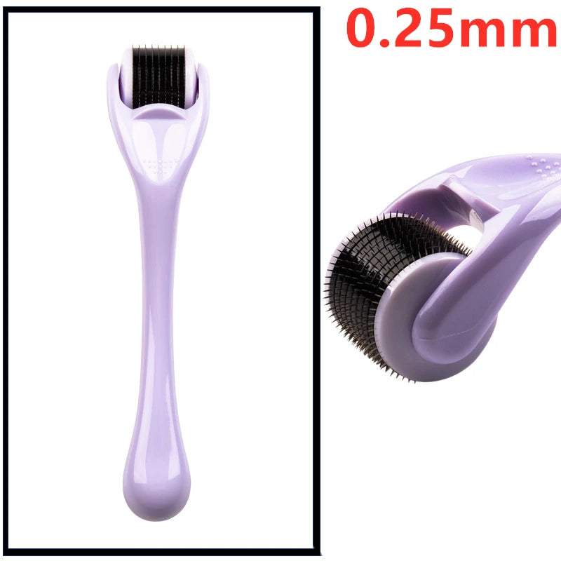 Derma Roller for Skin, Beard & Hair Growth – 540 Needles (0.2mm/0.25mm/0.3mm) Micro Needle Roller, Facial & Body Treatment, Includes Storage Case