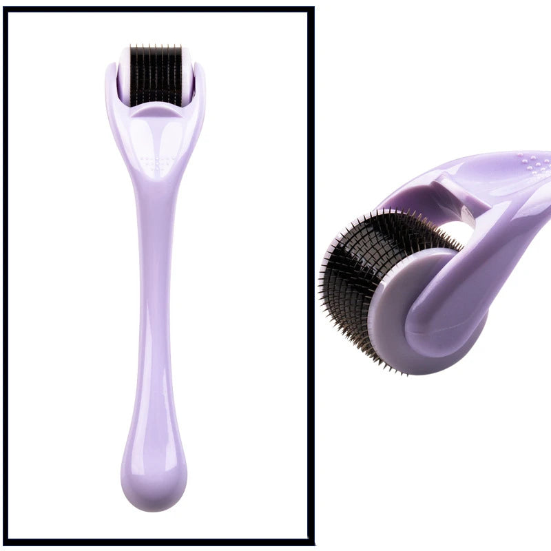 Derma Roller for Skin, Beard & Hair Growth – 540 Needles (0.2mm/0.25mm/0.3mm) Micro Needle Roller, Facial & Body Treatment, Includes Storage Case