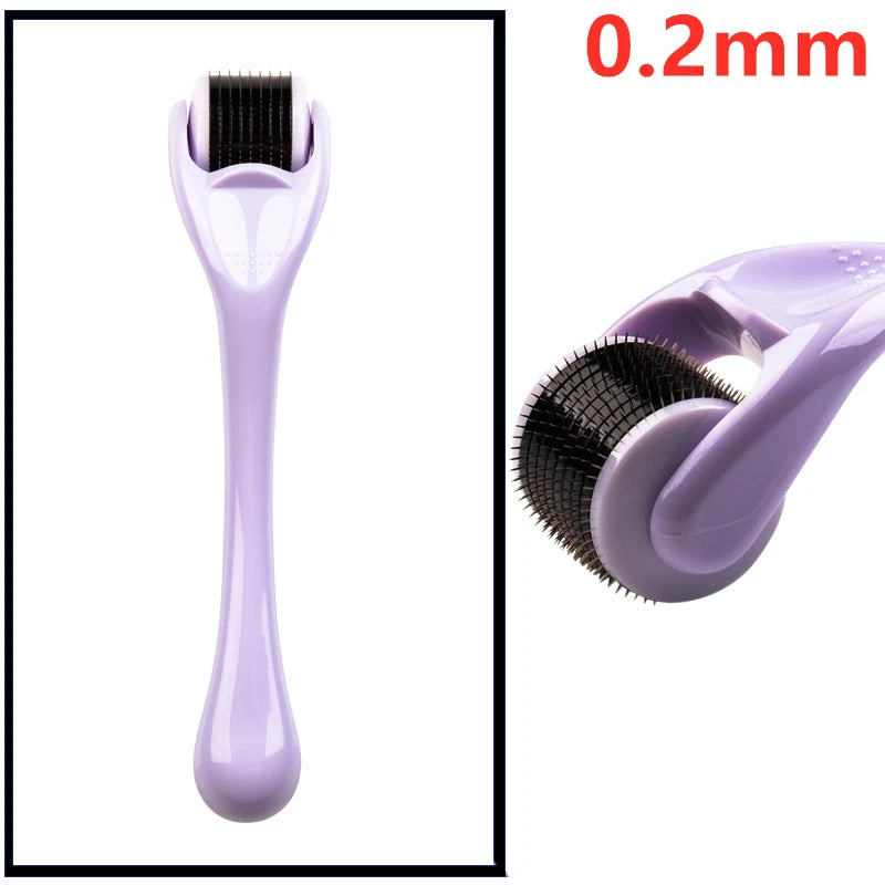 Derma Roller for Skin, Beard & Hair Growth – 540 Needles (0.2mm/0.25mm/0.3mm) Micro Needle Roller, Facial & Body Treatment, Includes Storage Case
