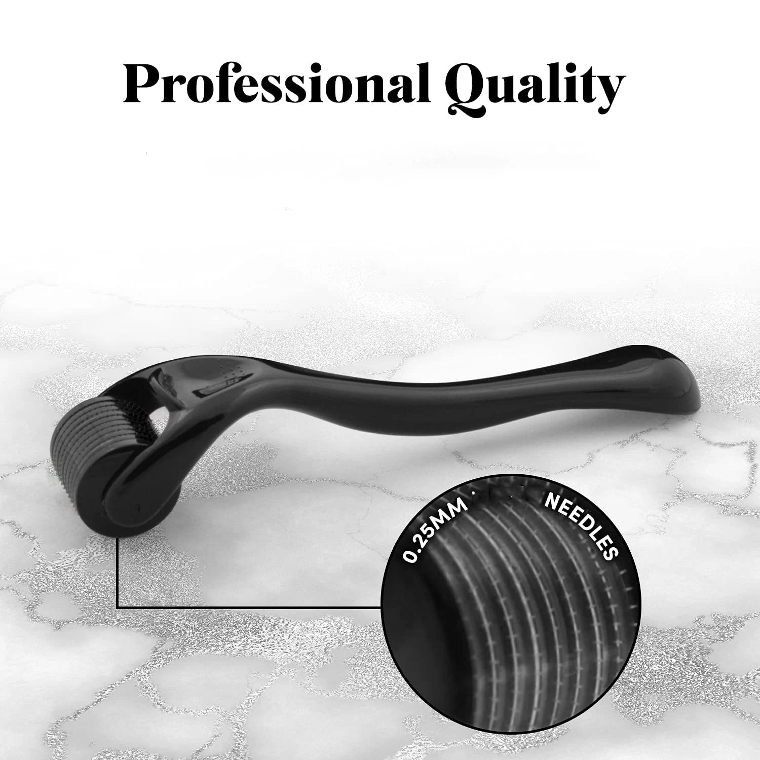 Derma Roller for Skin, Beard & Hair Growth – 540 Needles (0.2mm/0.25mm/0.3mm) Micro Needle Roller, Facial & Body Treatment, Includes Storage Case