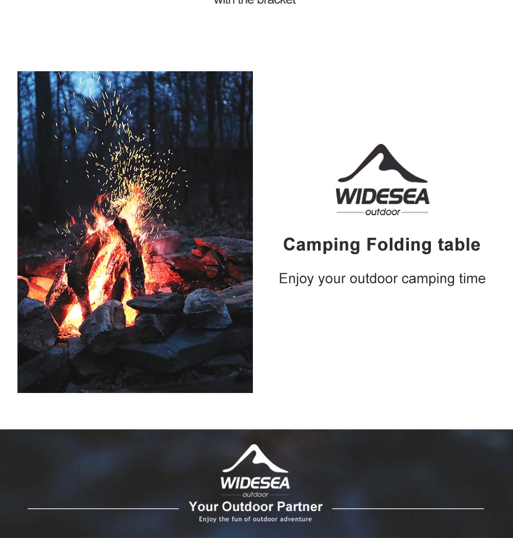 Widesea Folding Camping Table - Portable and Lightweight Travel Picnic Table for Outdoor Fishing, Tourism, and Camping