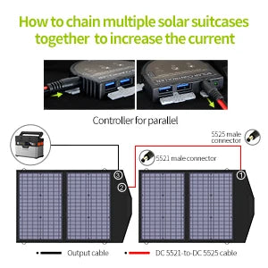 ALLPOWERS Portable Foldable Solar Panel Charger - 400W / 200W / 140W / 100W / 60W Waterproof Solar Charger for Camping, RVs, Garden, and Roof Use