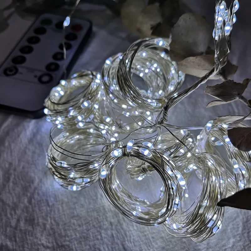 Christmas Lights Curtain Garland - Festive Home Decorations & Ornaments for Merry Christmas 2024, and Xmas Gifts