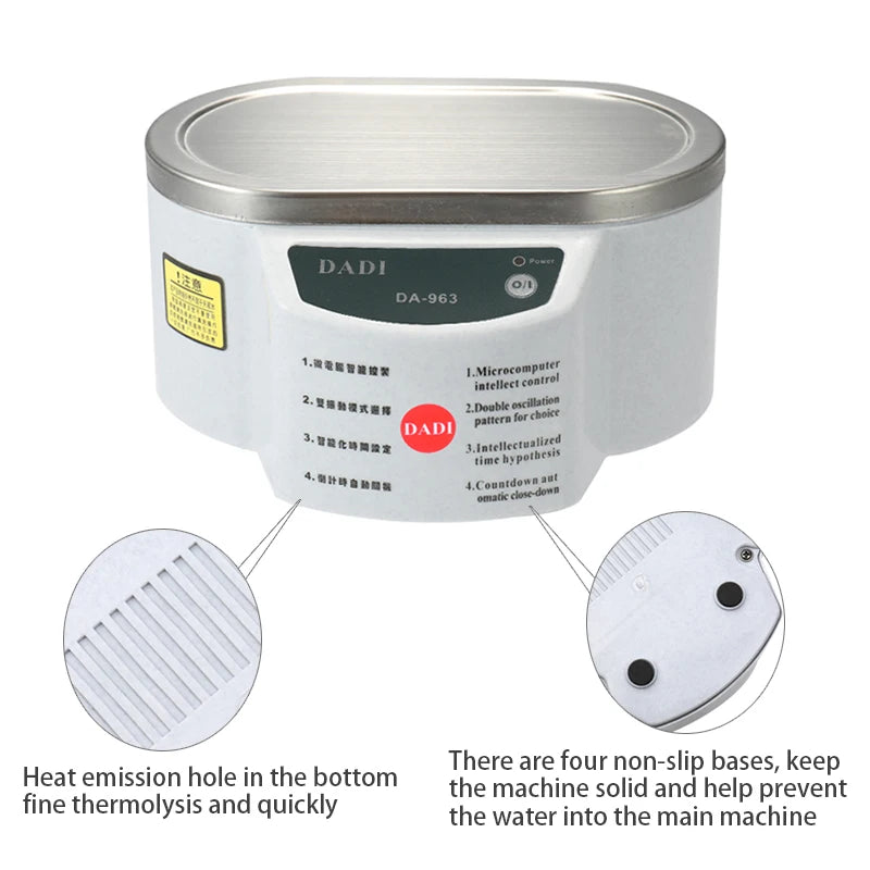 Digital Ultrasonic Cleaner Bath For Jewelry Parts Glasses Manicure Stones Cutters Dental Razor Ultrasound Cleaner Machine