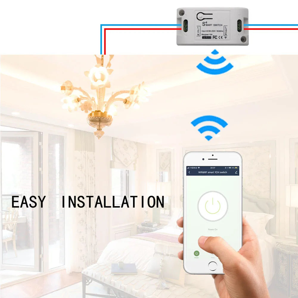Smart Wifi Switch Light Interruptor wifi 220V Alexa Compatible Google Home Intelligent Home Automation Modules
