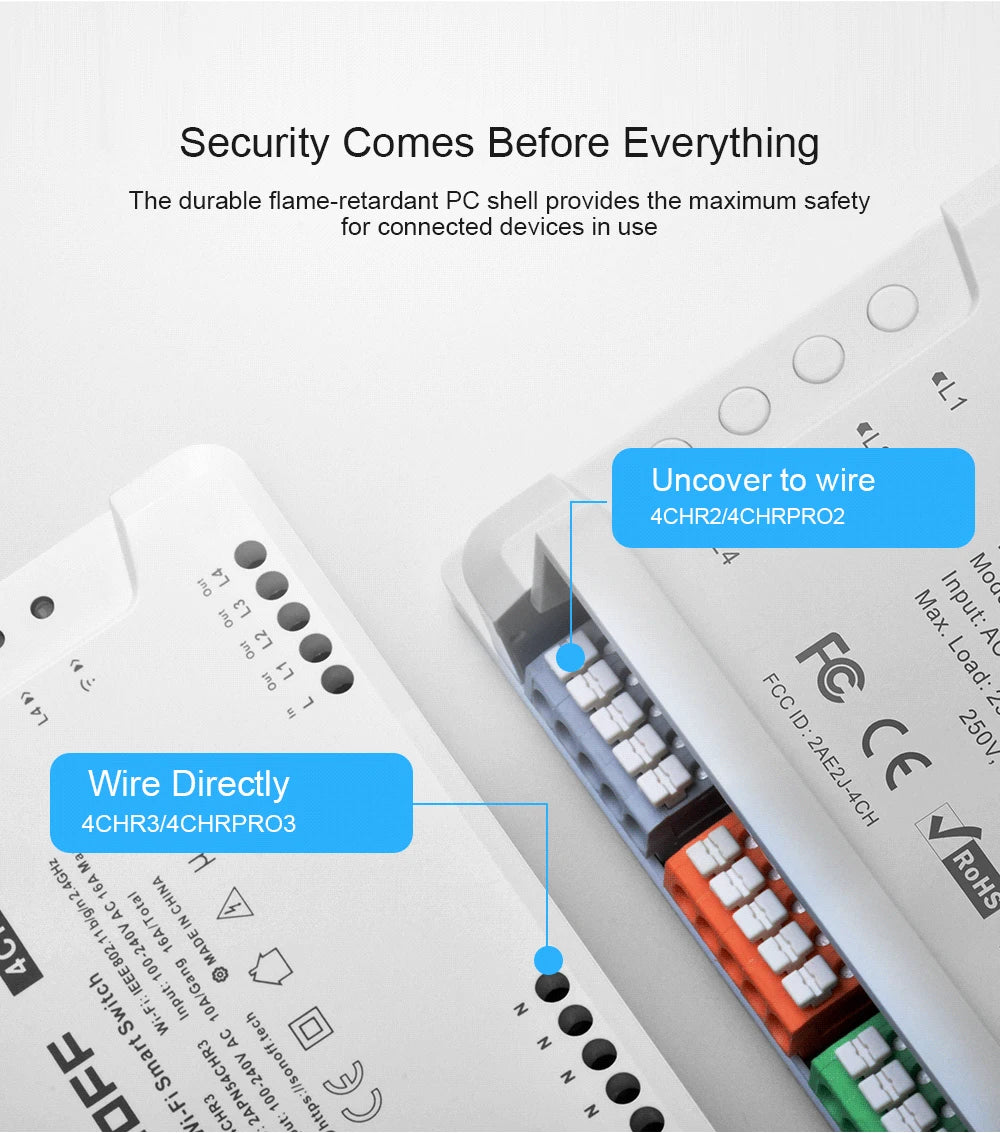 Itead SONOFF 4CH R3 Wifi Wireless Remote Control Relay Module Switch 4 Gang Channel Light Timer Switch Smart Home Automation