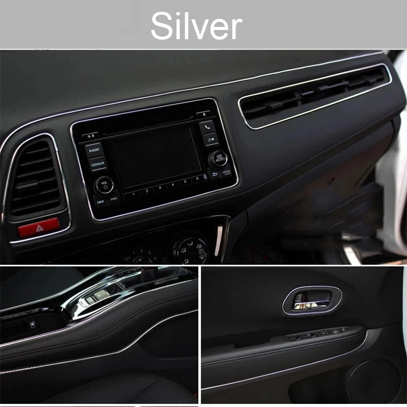 Universal Flexible Car Moulding Trim Strips - 1M/3M/5M Decorative Interior Dashboard and Door Styling