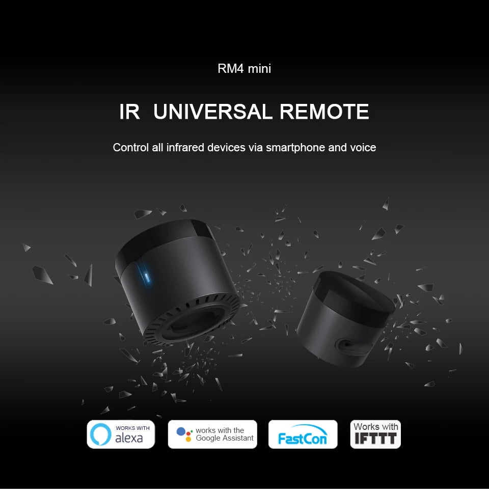 BroadLink RM4 Mini IR WiFi Smart Home Automation Universal Remote Control Bestcon RM4C Controller Works Alexa Google Assistant