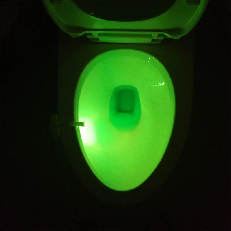 16/8 Color Backlight for Toilet Bowl WC Toilet Seat Lights with Motion Sensor Smart Bathroom Toilet Night Light LED Toilet Light
