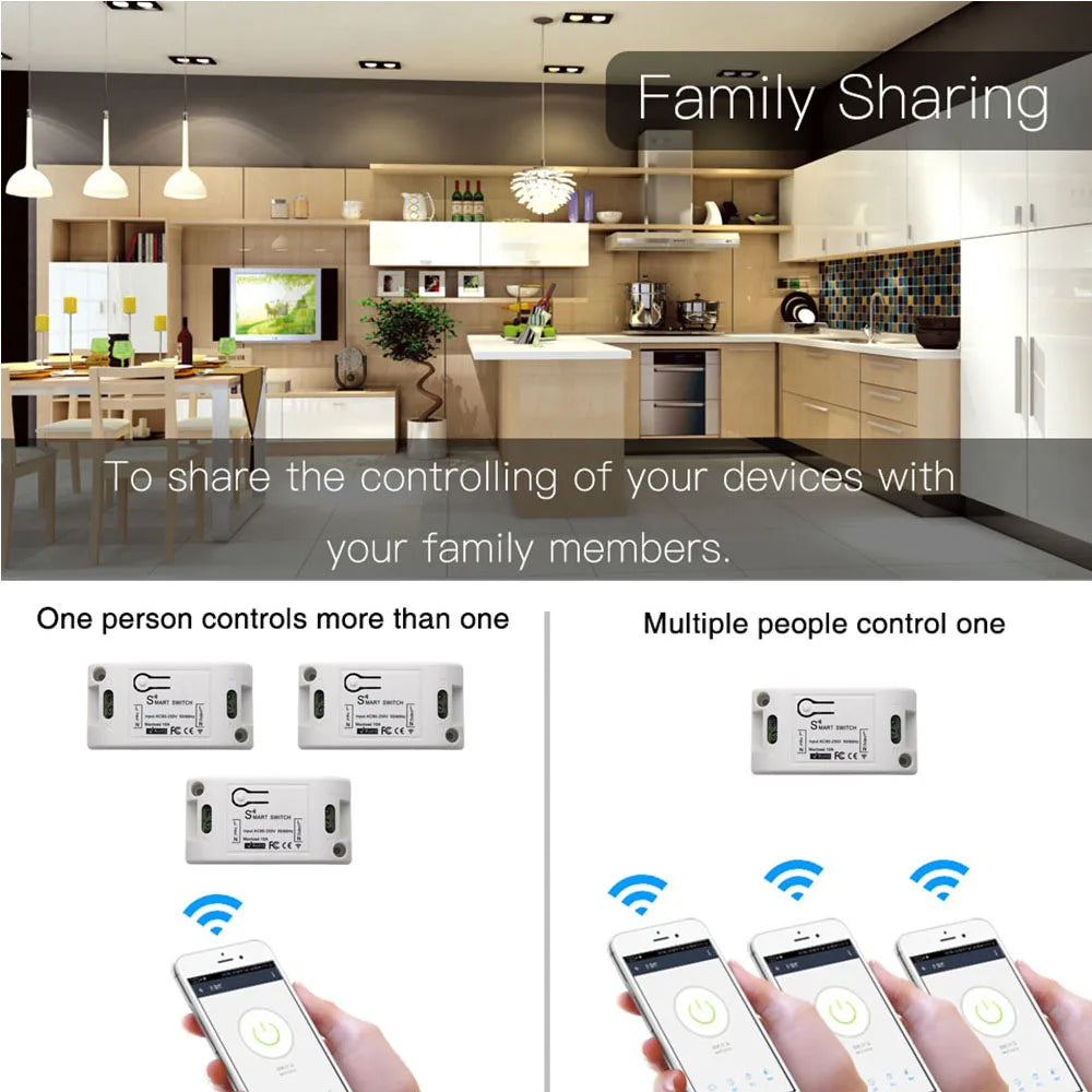 Smart Wifi Switch Light Interruptor wifi 220V Alexa Compatible Google Home Intelligent Home Automation Modules