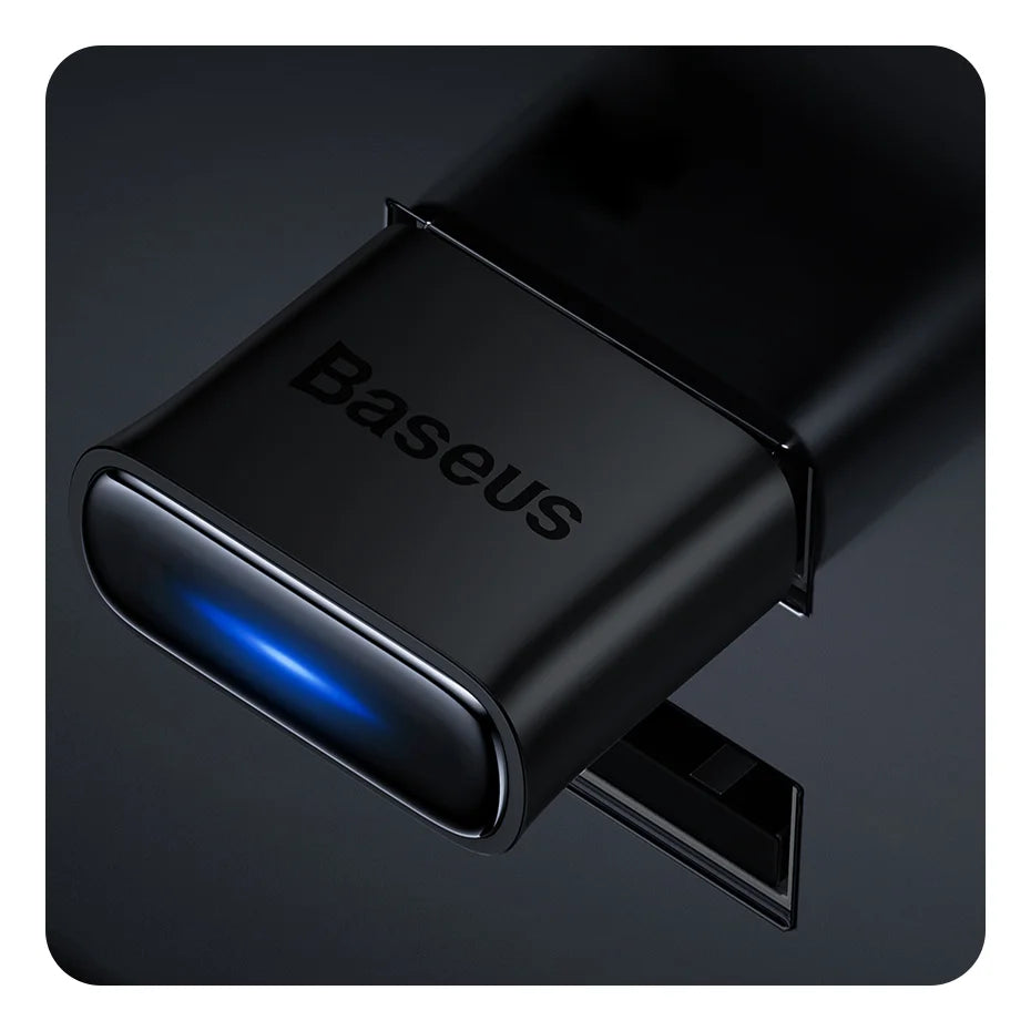 Baseus USB Bluetooth 5.1 Adapter Dongle for PC and Laptop - Wireless Audio Receiver and USB Transmitter for Speakers