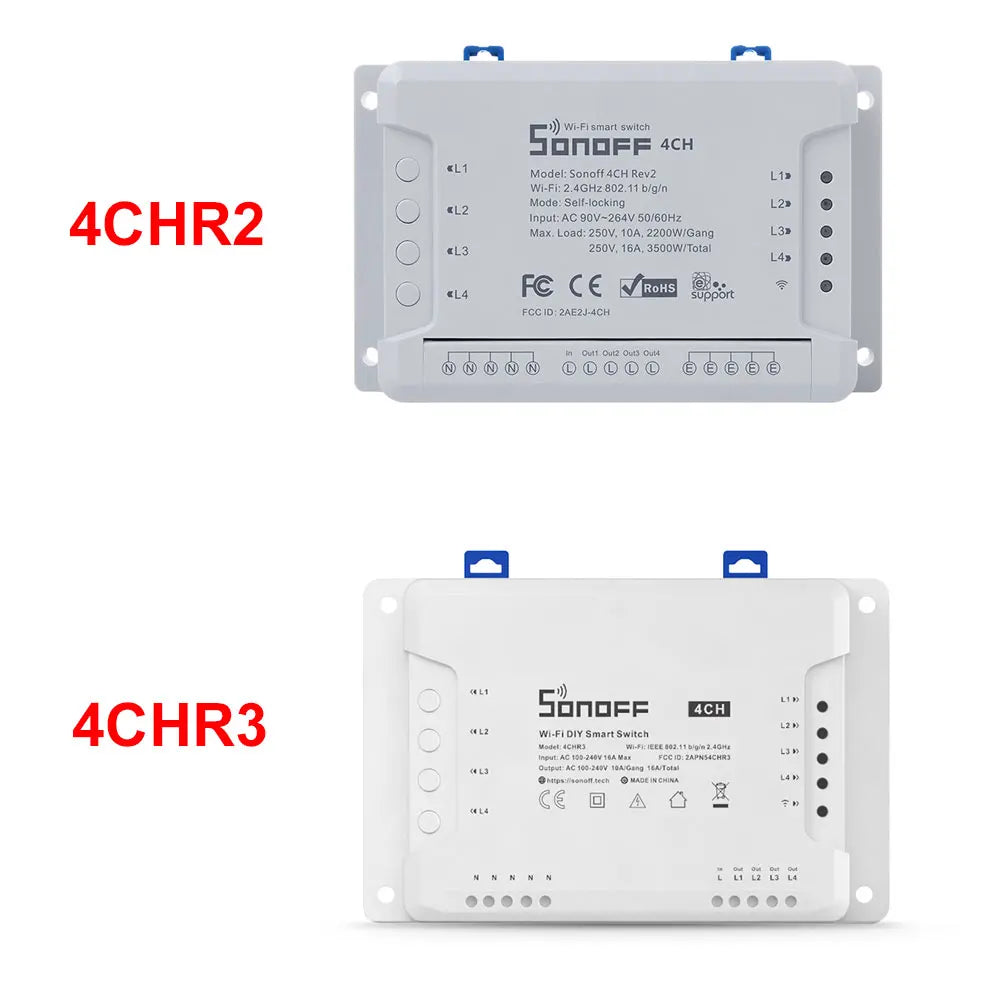 Itead SONOFF 4CH R3 Wifi Wireless Remote Control Relay Module Switch 4 Gang Channel Light Timer Switch Smart Home Automation