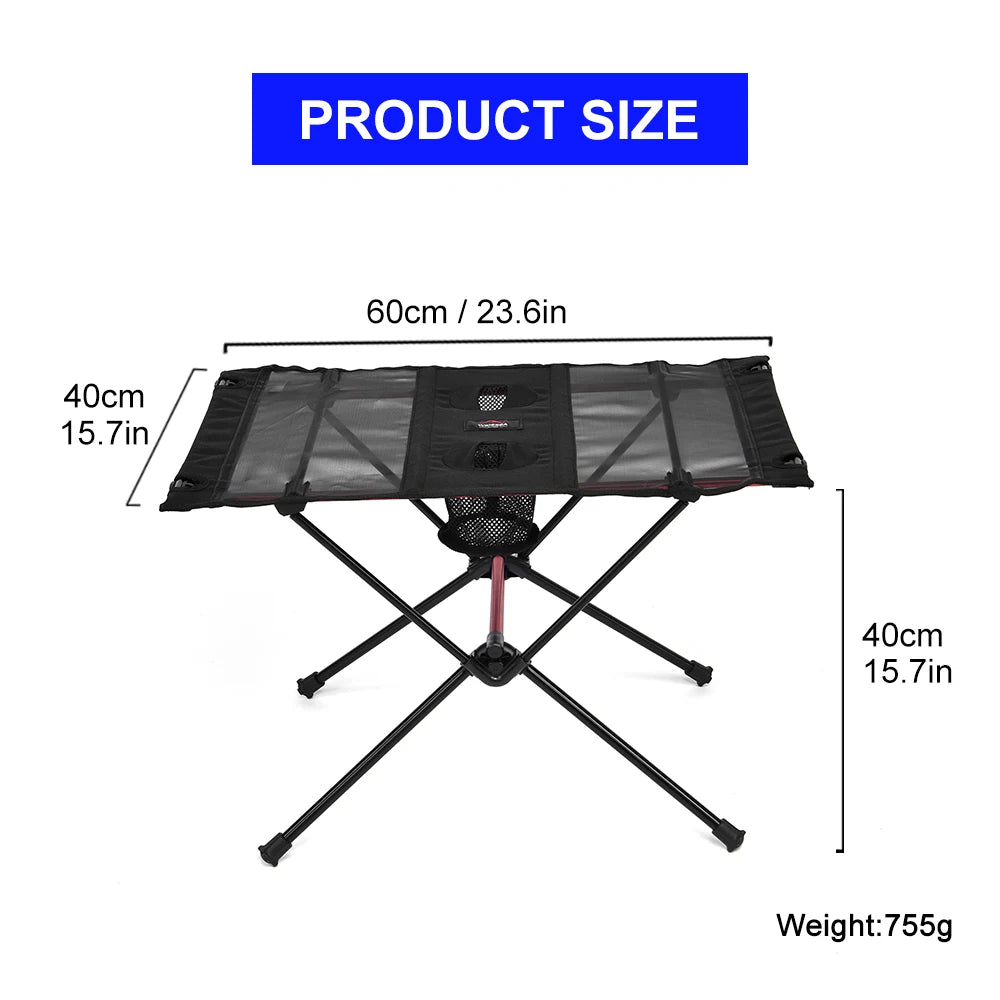 Widesea Folding Camping Table - Portable and Lightweight Travel Picnic Table for Outdoor Fishing, Tourism, and Camping