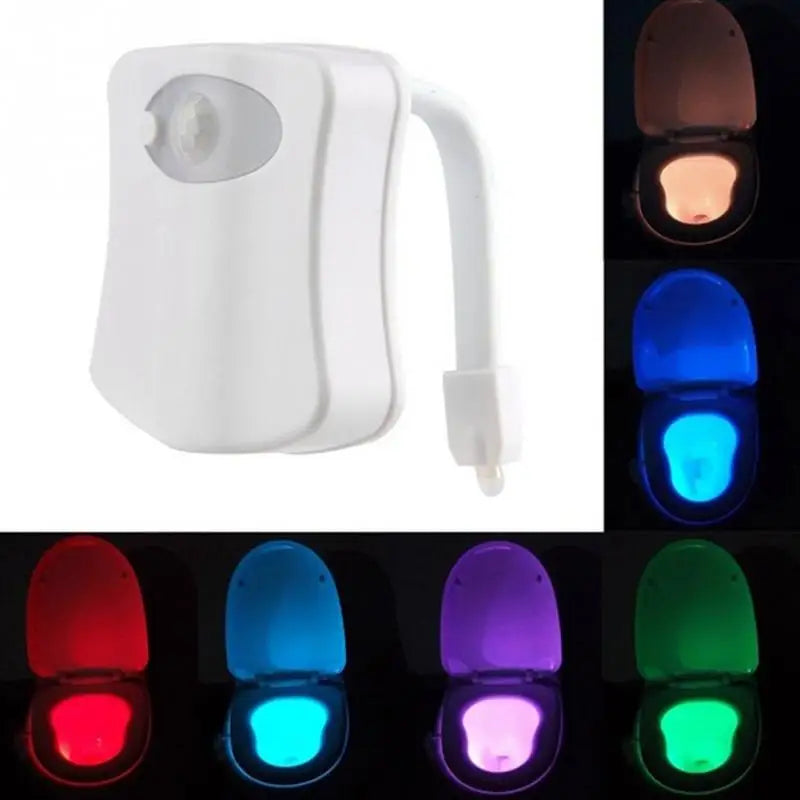 16/8 Color Backlight for Toilet Bowl WC Toilet Seat Lights with Motion Sensor Smart Bathroom Toilet Night Light LED Toilet Light