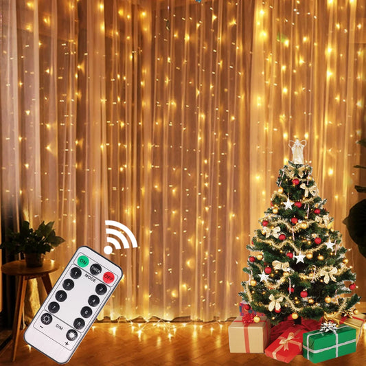 Christmas Lights Curtain Garland - Festive Home Decorations & Ornaments for Merry Christmas 2024, and Xmas Gifts