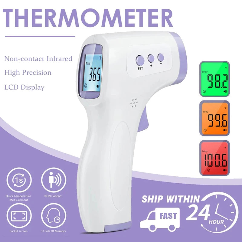 Alextrasza Non-Contact IR Thermometer & Fingertip Oximeter – Fast, Portable Medical Equipment for SpO2 & PR Monitoring