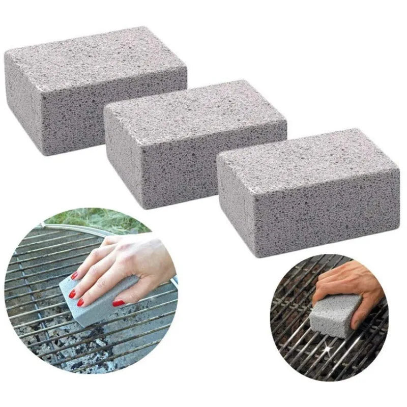 BBQ Grill Cleaning Brush - Pumice Brick Stone for Barbecue Racks, Outdoor Kitchen Tools