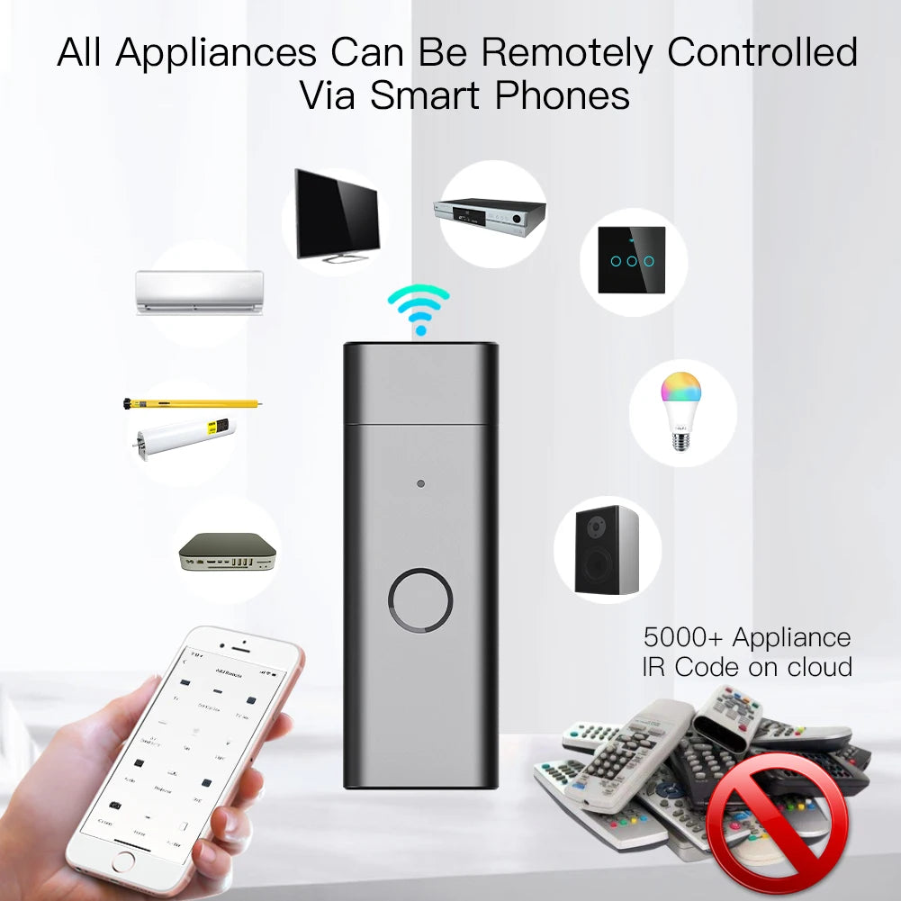 Wifi IR RF Remote Control Universal Go Wireless USB Infrared For TV DVD Fan Tuya Smart Life Alexa Google Home Automation Moes