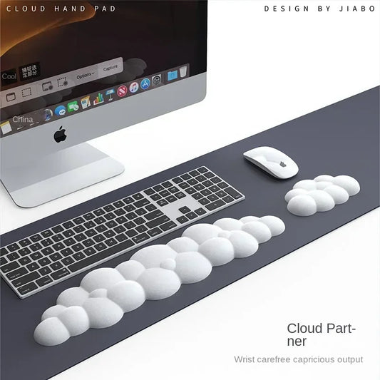 Cloud Memory Foam Mouse Pad with Wrist Rest for Keyboard