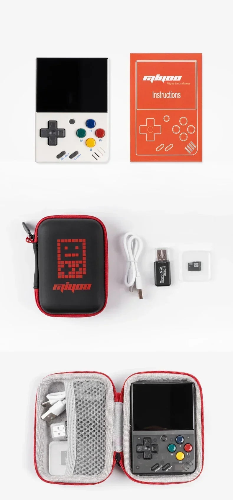 MIYOO MINI V4 PortableRetro Handheld Game Console 2.8Inch IPS Screen Miyoomini Video Game Consoles Linux System Classic Emulator