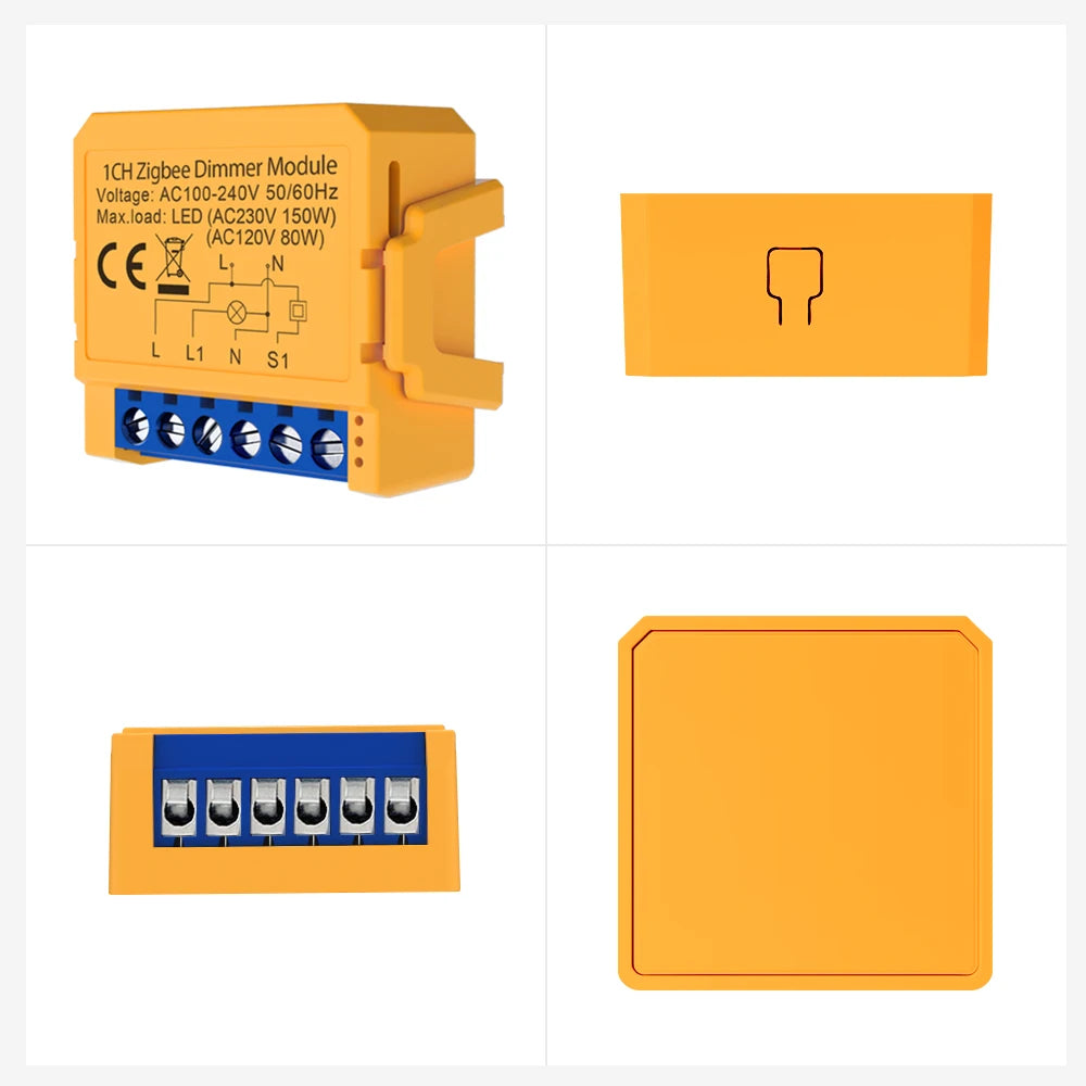 AVATTO Tuya WiFi/ZigBee Smart Dimmer Switch Module 1/2 Gang Dimmer Light Switch Module APP Remote Control For Alexa Google Home