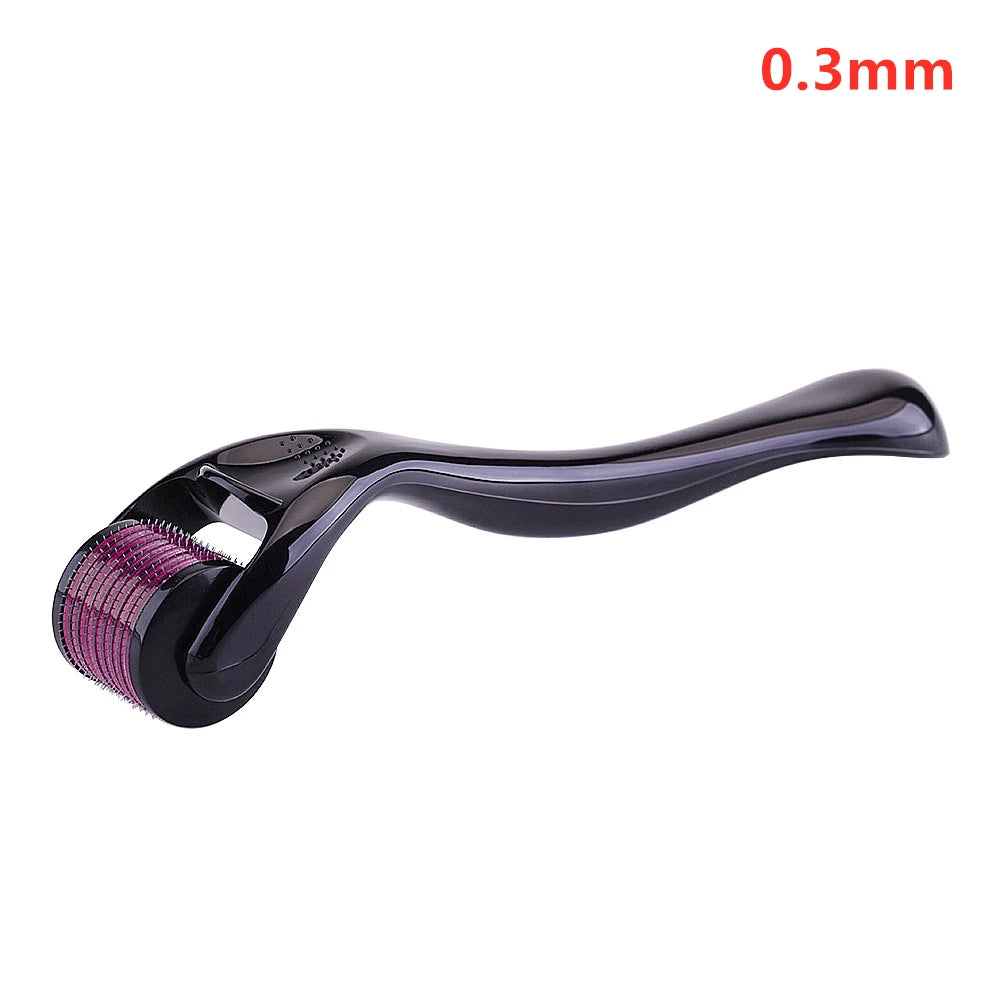 Derma Roller for Skin, Beard & Hair Growth – 540 Needles (0.2mm/0.25mm/0.3mm) Micro Needle Roller, Facial & Body Treatment, Includes Storage Case