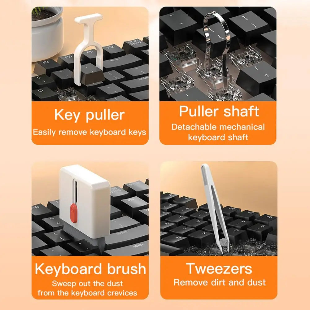 32in1 Computer Keyboard Cleaner Brush Kit Multi-function Laptop Earphone Cleaning Puller Keycap Kit Cleaner Tools Phone W0U0