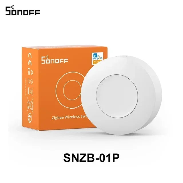 SONOFF SNZB-01P Smart Scene Button – Zigbee wireless button for eWeLink app, Alexa, and Home Assistant.