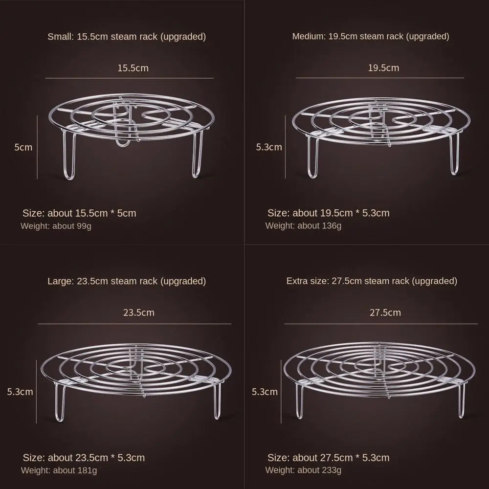 15.5-27.5cm Adjustable Stainless Steel Steamer Rack – Heavy-Duty Trivet for Pots, Pans, and Pressure Cookers