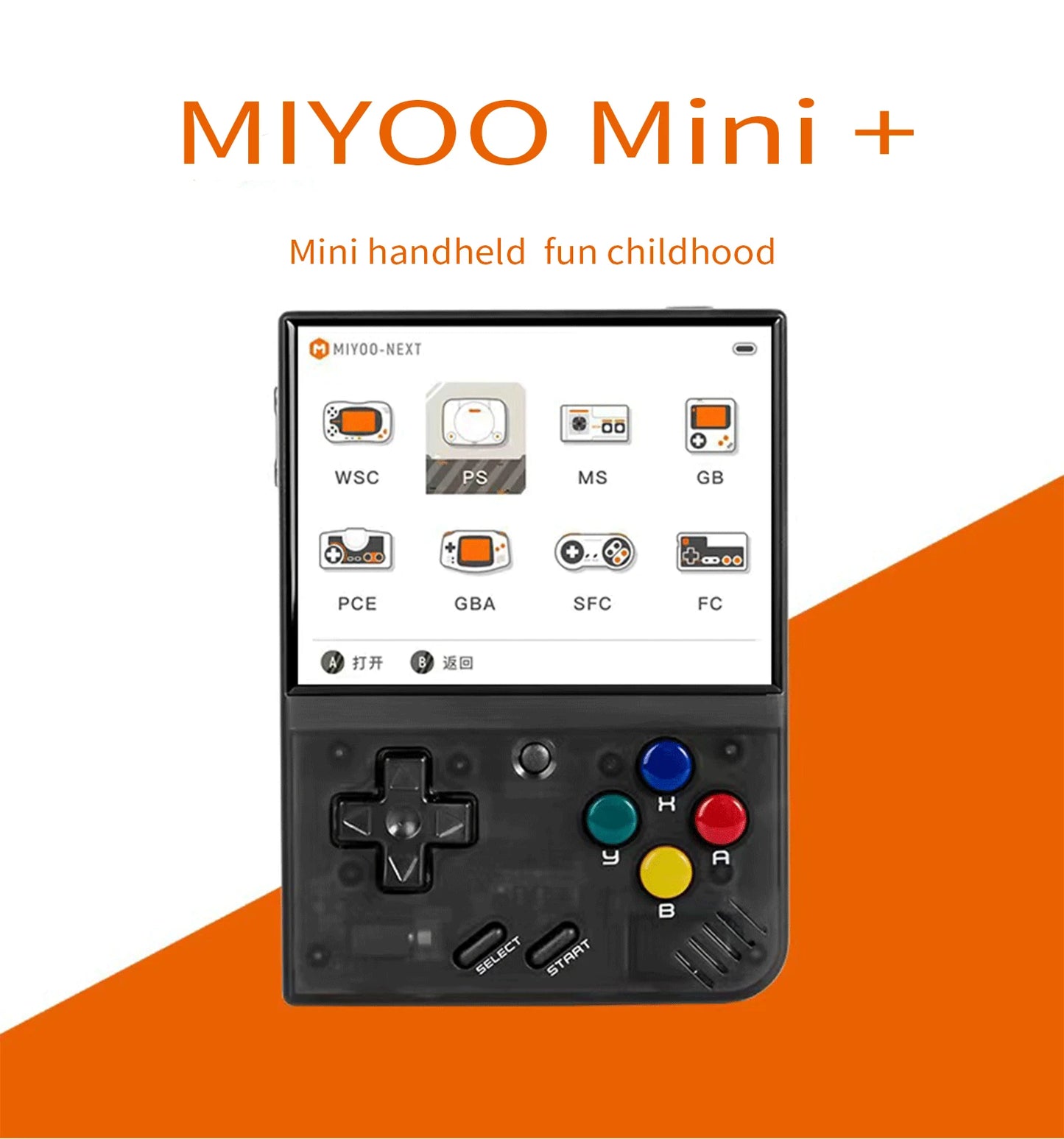 MIYOO Mini Plus Portable Retro Handheld Game Console – 3.5-Inch IPS HD Display, Multi-Platform Emulator