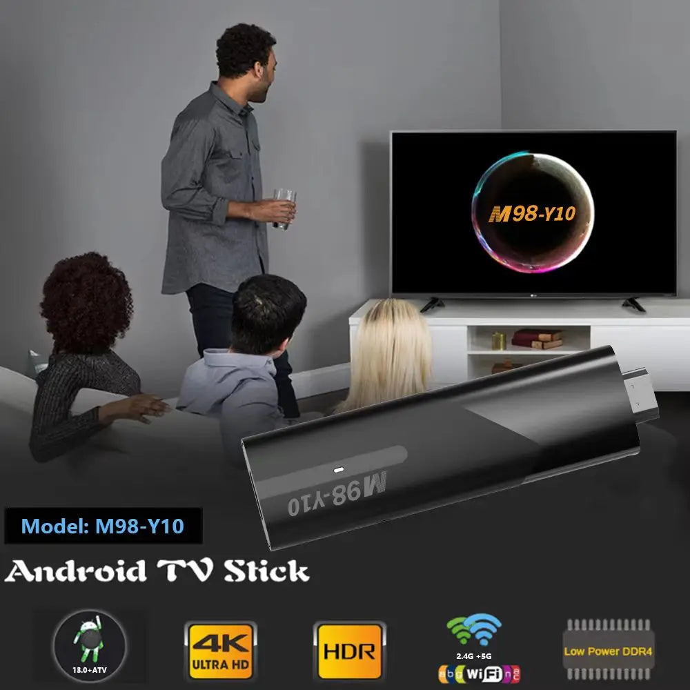 LEMFO ATV Mini TV Stick | Android 13, Allwinner H618, 8K/4K Playback, WiFi 6, BT 5.2, Voice Remote, Smart TV Stick