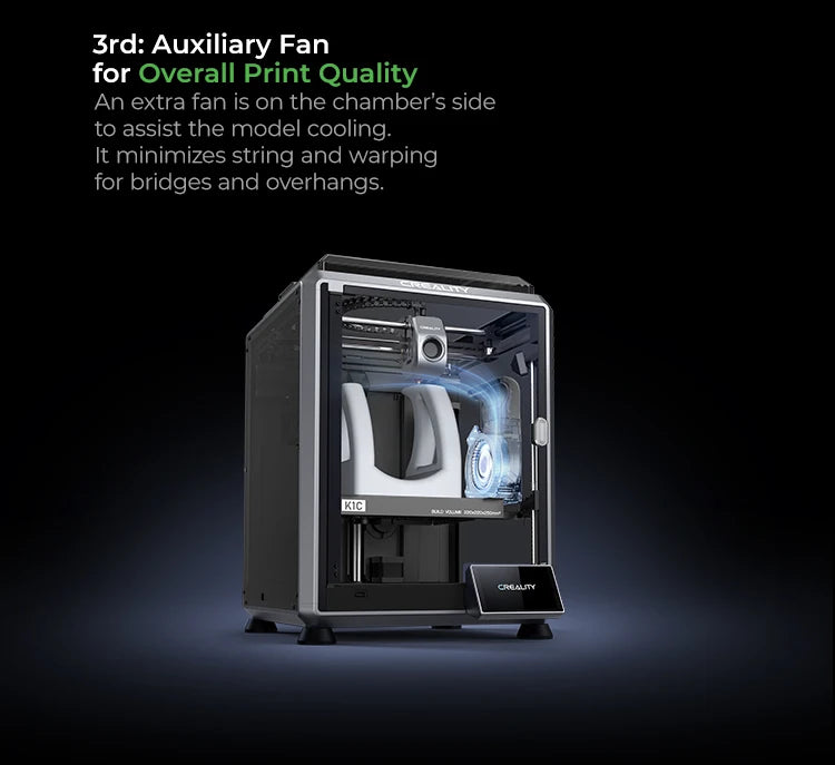 Creality K1C 3D Printer 600mm/s Auto Leveling Robust Direct Extruder Tri-High Speed Printing Upgrade K1 with AI Camera Printer