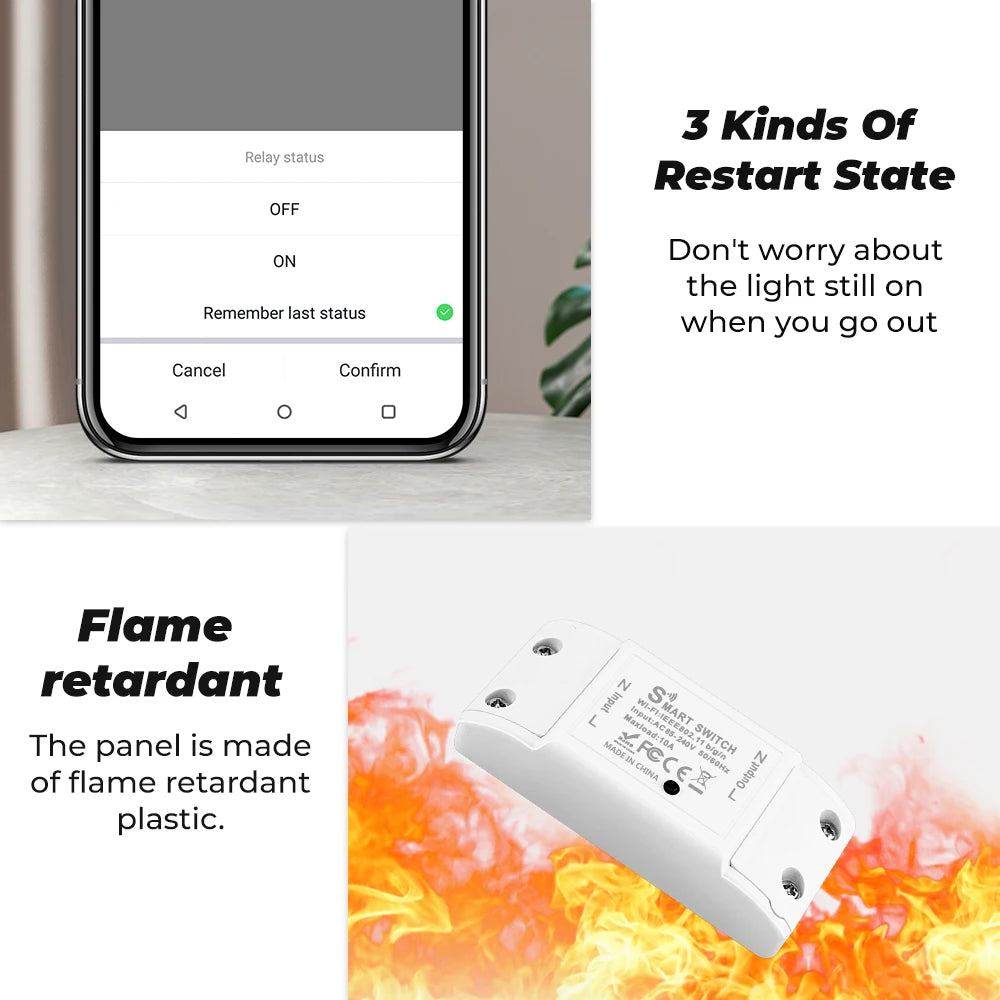 Wifi Switch Smart Home Automation Relay Module Wireless App Remote Control Timing Switch Smart Home Modification Control Relay