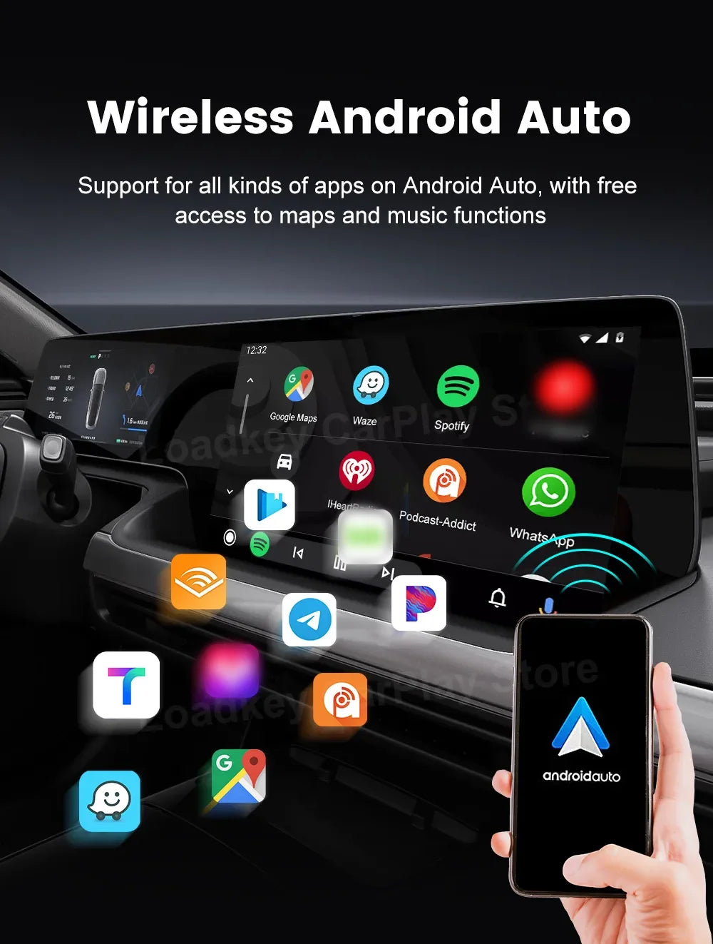 Carlinkit 5 CPC200-2Air Wireless CarPlay & Android Auto Adapter | Dual-Channel 5.8GHz WiFi, BT 5.0, GPS, Siri Support for Waze & Spotify