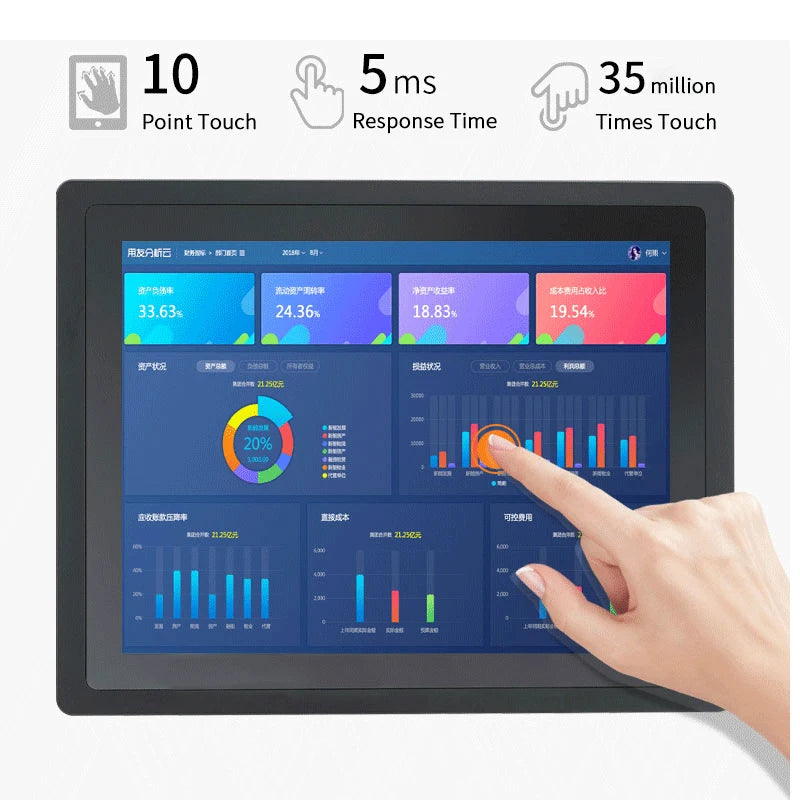 Fanless Industrial computer Mini Tablet Panel All In One PC with i3 3217U Capacitive touch Screen Win XP WiFi RS232 Com