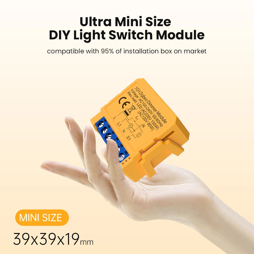 AVATTO Tuya WiFi/ZigBee Smart Dimmer Switch Module 1/2 Gang Dimmer Light Switch Module APP Remote Control For Alexa Google Home