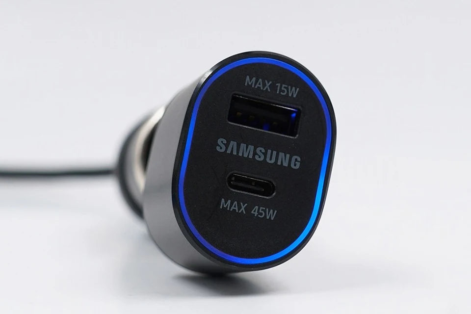 Samsung 60W Dual Port USB-C Car Charger | Super Fast Charging 45W + 15W for Galaxy S24 Ultra, S23, S22, Note 20, A53, M54