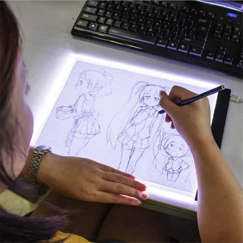 EDUP Dimmable LED Light Pad A3/A4/A5, 3-Level Brightness Tracing Light Box with Eye Protection for Drawing & Diamond Painting