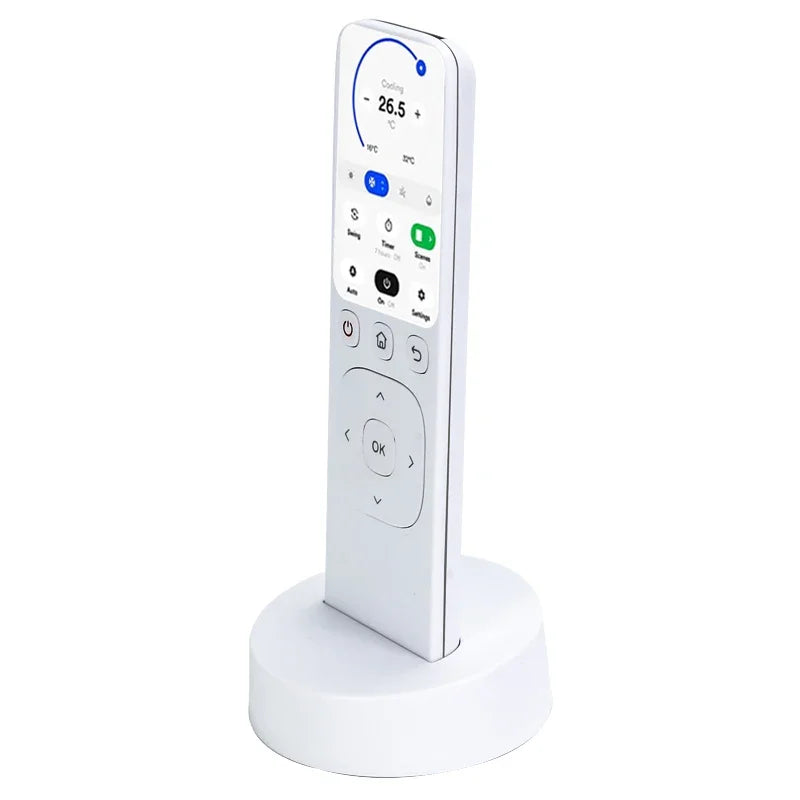 Tuya Wifi Smart Remote Control with Hd Touch Screen Charging Base Smart Devices Plastic White Universal Linux TFT Bar No Camera